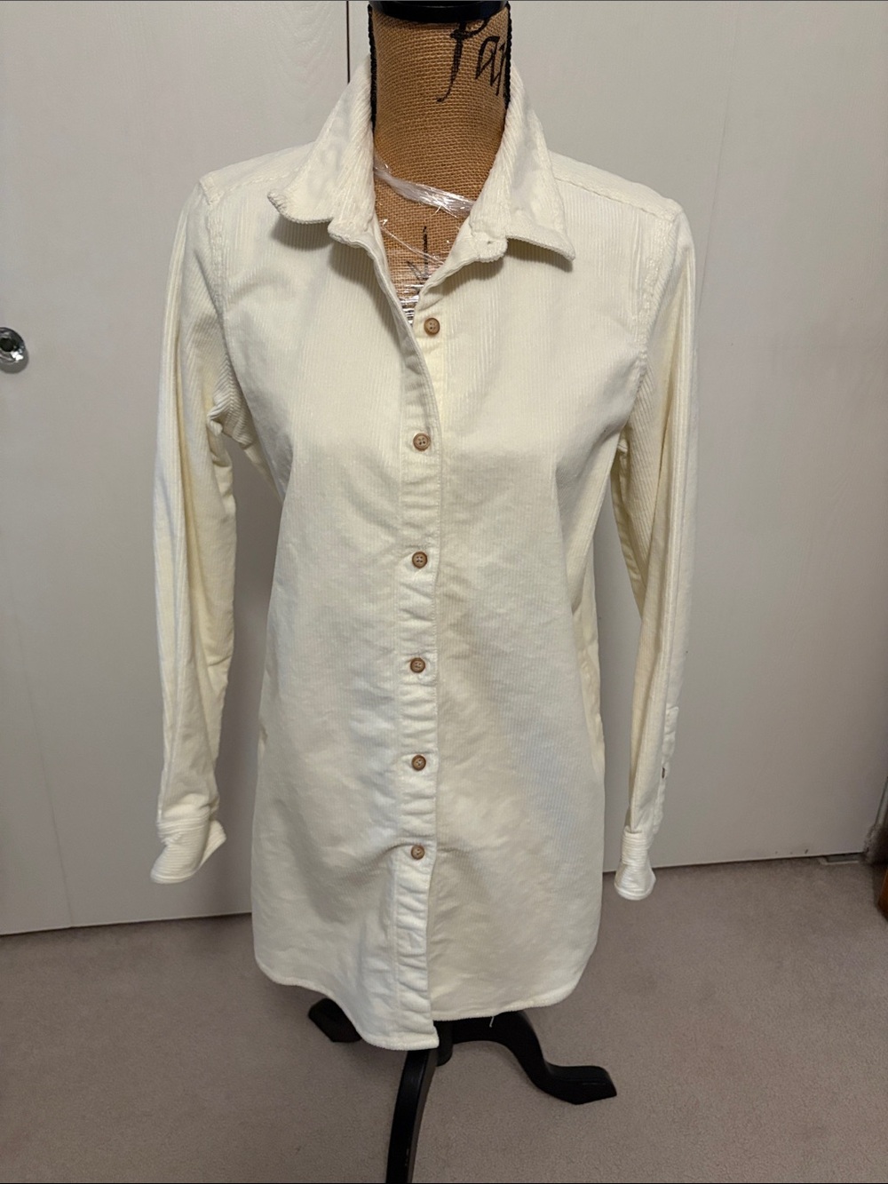 Joe Fresh Cream Button-Front Corduroy Shaket
